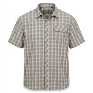 Realtree Gray Plaid Short Sleeve Button-Up Shirt Men Size 2XL